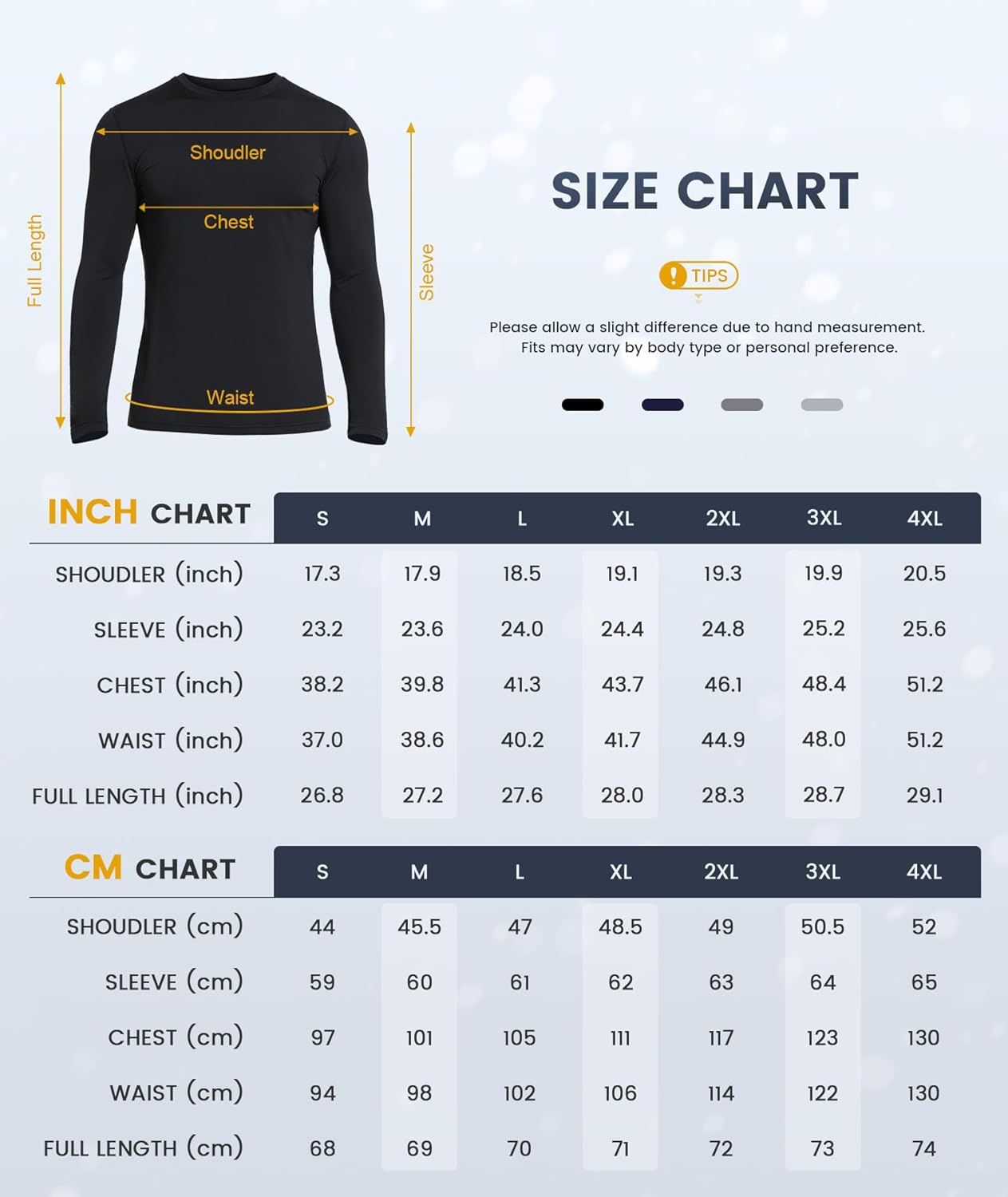 SIHOHAN Men's Thermal Long Sleeve Top,Crew Neck Base Layer Fleece Lined Winter Underwear Shirts for Outdoor Running Hiking-5