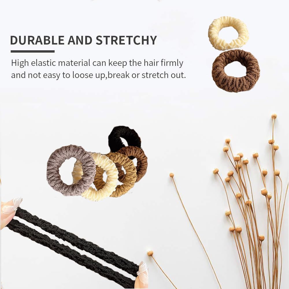 4styles (31PCS) Elasticity Hair Band Medium Hair Ties Ponytail Holder Kate Bosworth hair tie Chloe Moretz hair ties No Crease Damage-3