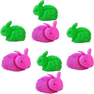 YSAMAX Cute Rabbit Puffer Toy, Soft, Squishy Texture, Glowing Stress Relief And Decompression, Ideal Fidget Toy For Both Children And Adults, Random Colours, (8PCS)