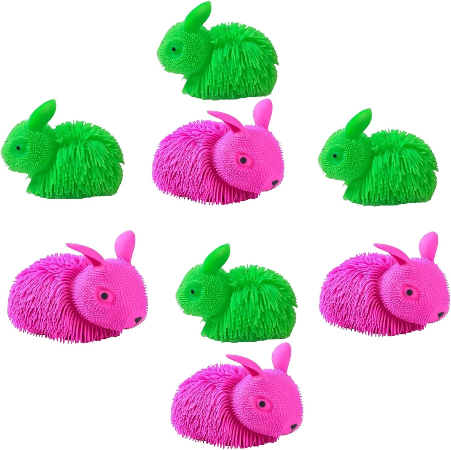 YSAMAX Cute Rabbit Puffer Toy, Soft, Squishy Texture, Glowing Stress Relief And Decompression, Ideal Fidget Toy For Both Children And Adults, Random Colours, (8PCS)-0