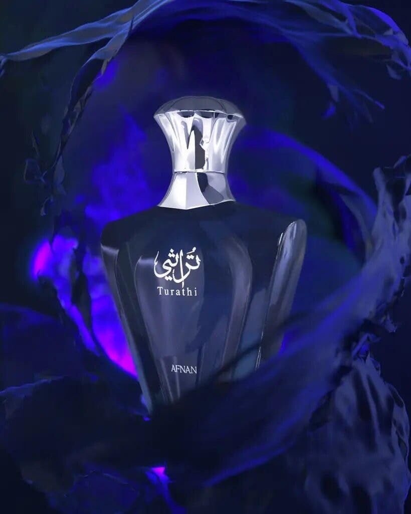 TURATHI BLUE by AFNAN - Eau de Parfum 90ML - Spicy Woody Sensational Fragrance.-0