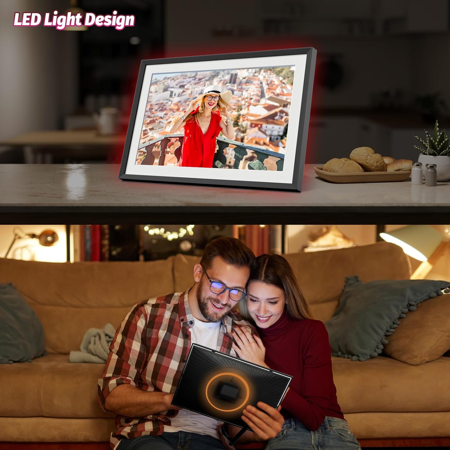 Digital Photo Frame WiFi 10.1 Inch,32 GB LED Digital Picture Frame,1280x800 IPS HD Touch Screen Electronic Photo Frame,Share Moments Instantly Anywhere-1