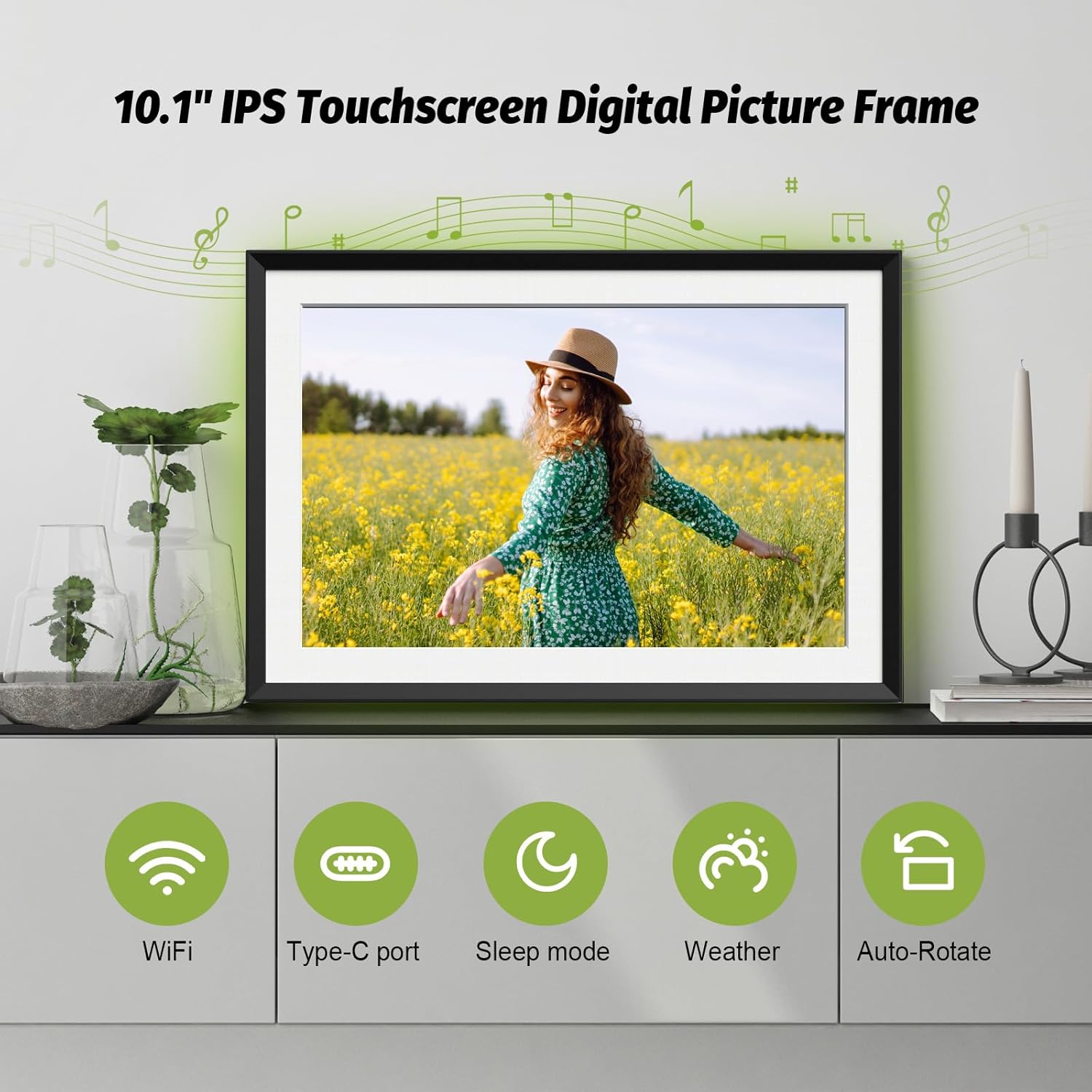 Digital Photo Frame WiFi 10.1 Inch,32 GB LED Digital Picture Frame,1280x800 IPS HD Touch Screen Electronic Photo Frame,Share Moments Instantly Anywhere-4