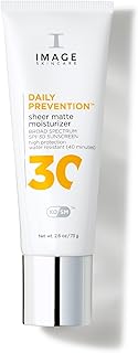 IMAGE Skincare, DAILY PREVENTION Sheer Matte Face Moisturiser SPF 30 Sunscreen Lotion, Minimises Shine and Smooths Skin's Appearance, 73 g