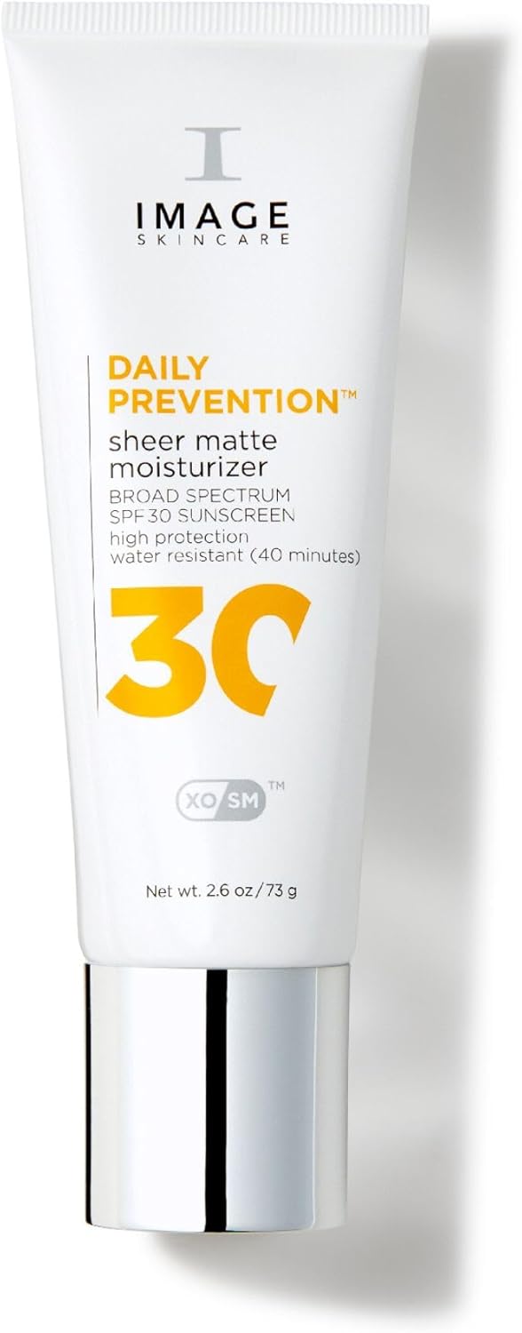 IMAGE Skincare, DAILY PREVENTION Sheer Matte Face Moisturiser SPF 30 Sunscreen Lotion, Minimises Shine and Smooths Skin's Appearance, 73 g-0