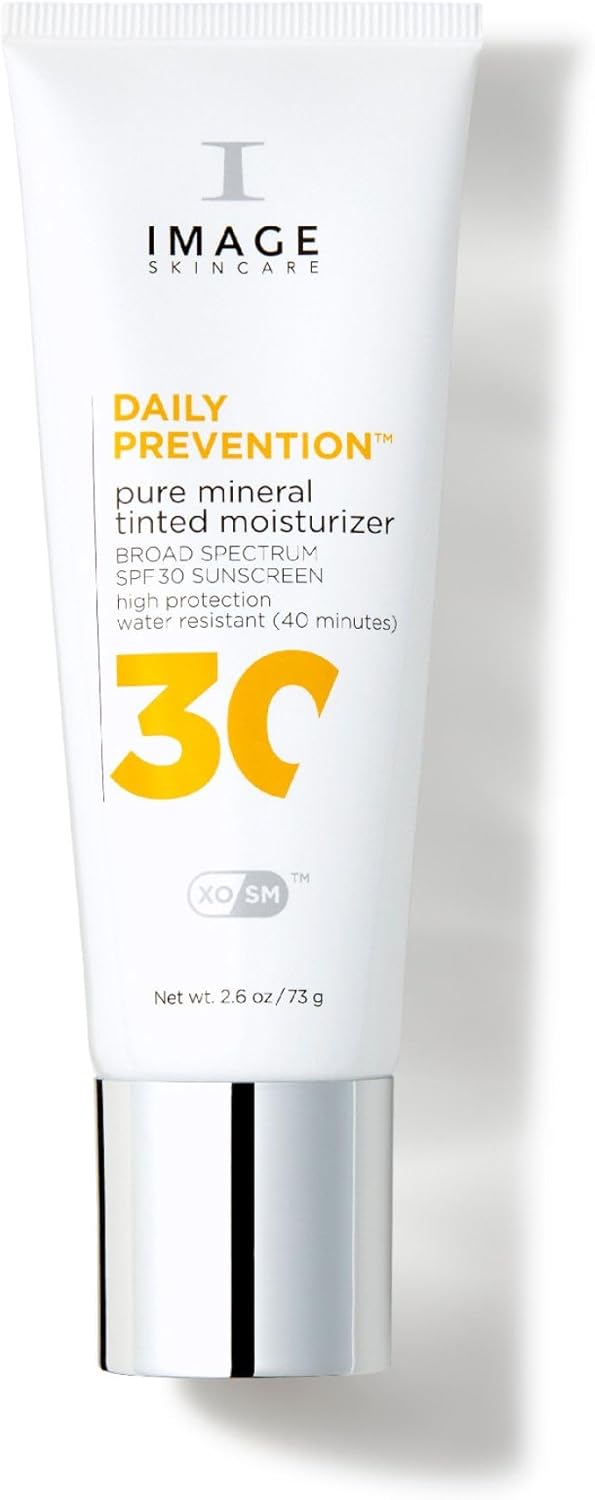 IMAGE Skincare, DAILY PREVENTION Pure Mineral Tinted Face Moisturiser SPF 30 Sunscreen Lotion, Lightweight Hydration with Hyaluronic Acid, 73 g-0