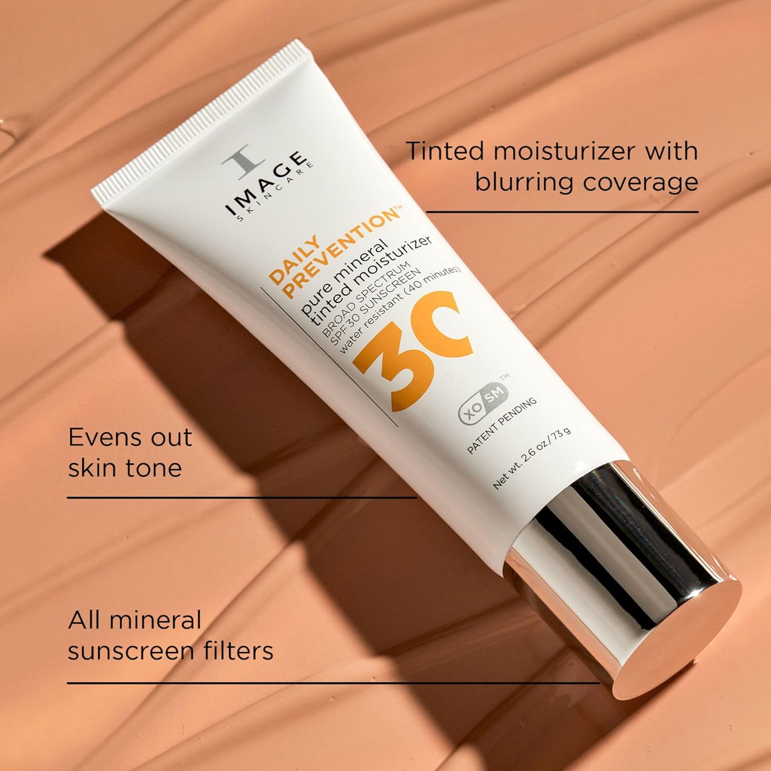 IMAGE Skincare, DAILY PREVENTION Pure Mineral Tinted Face Moisturiser SPF 30 Sunscreen Lotion, Lightweight Hydration with Hyaluronic Acid, 73 g-1