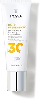 Image Skincare DAILY PREVENTION Pure Mineral Hydrating Face Moisturiser SPF 30 Sunscreen Lotion, Lightweight Hydration with Hyaluronic Acid, 73 g