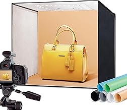 RALENO Light Box, 20''x20'' Photo Box, Light Box Photography, Photo Studio Light Box (120 LEDs, 5500K, 97CRI, 50W, 6 Color PVC Backdrops) for Still Life Photography, Model: PKL-D550