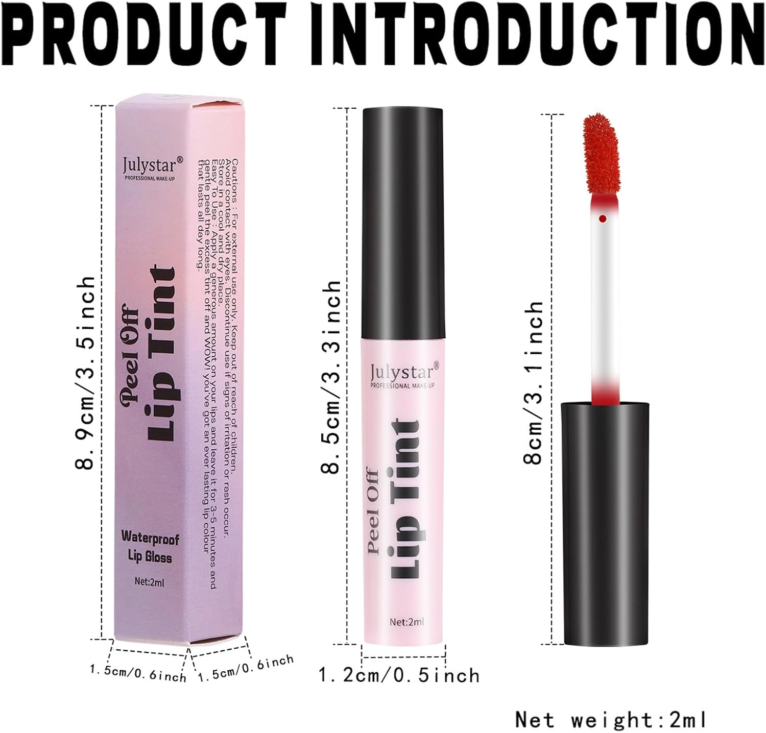 Lip Stain Peel Off, Lip Tint Stain Long Lasting, Tattoo Color Lip Gloss,Transfer Proof, Matte Finish, Waterproof Formula, Lip Makeup For Women Girls (05#)-6