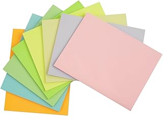 8 Pads - 6 in x 8 in Large Sticky Notes,8 Colors Post Self Stick Notes Pads, Pastel Stickies Colorful Super Sticking Memo Pads,Strong Adhesive, 40 Sheets/pad，320 Sheets