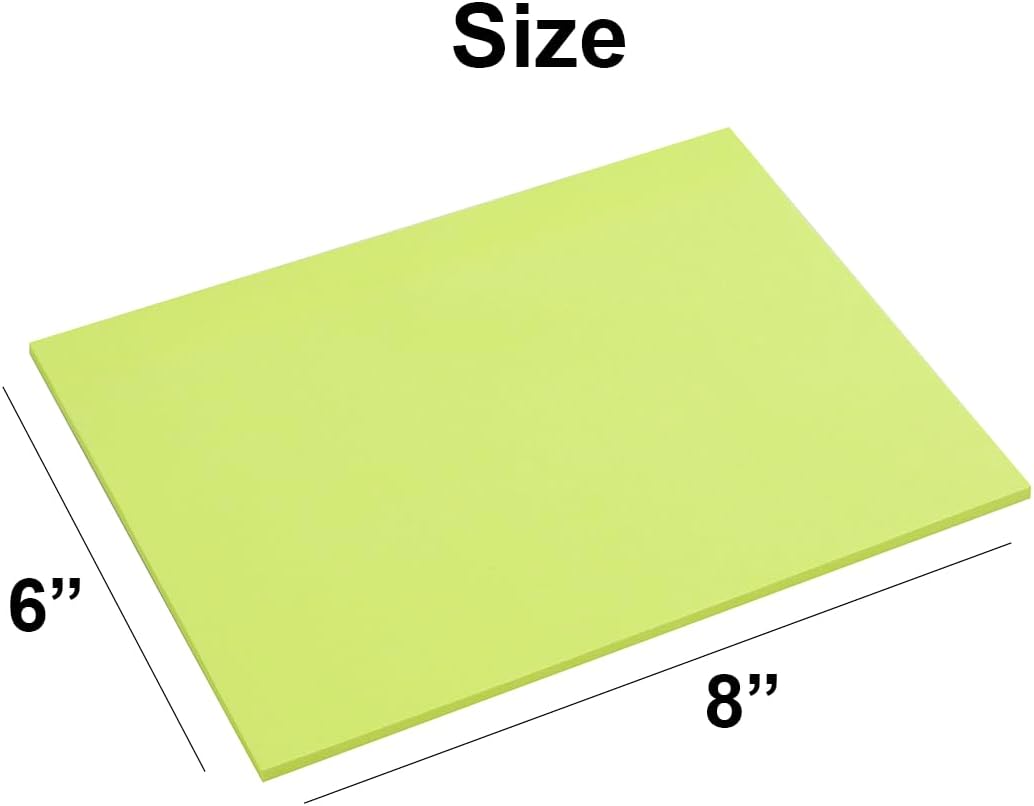 8 Pads - 6 in x 8 in Large Sticky Notes,8 Colors Post Self Stick Notes Pads, Pastel Stickies Colorful Super Sticking Memo Pads,Strong Adhesive, 40 Sheets/pad，320 Sheets-2