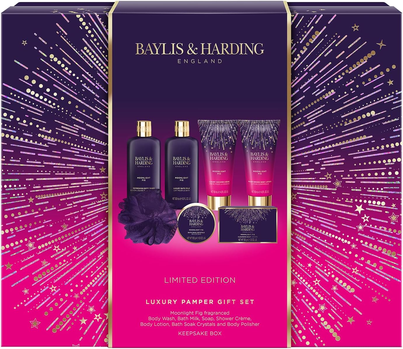 Baylis & Harding Moonlight Fig Luxury Pamper Gift Set - Vegan Friendly (Pack of 1)-1