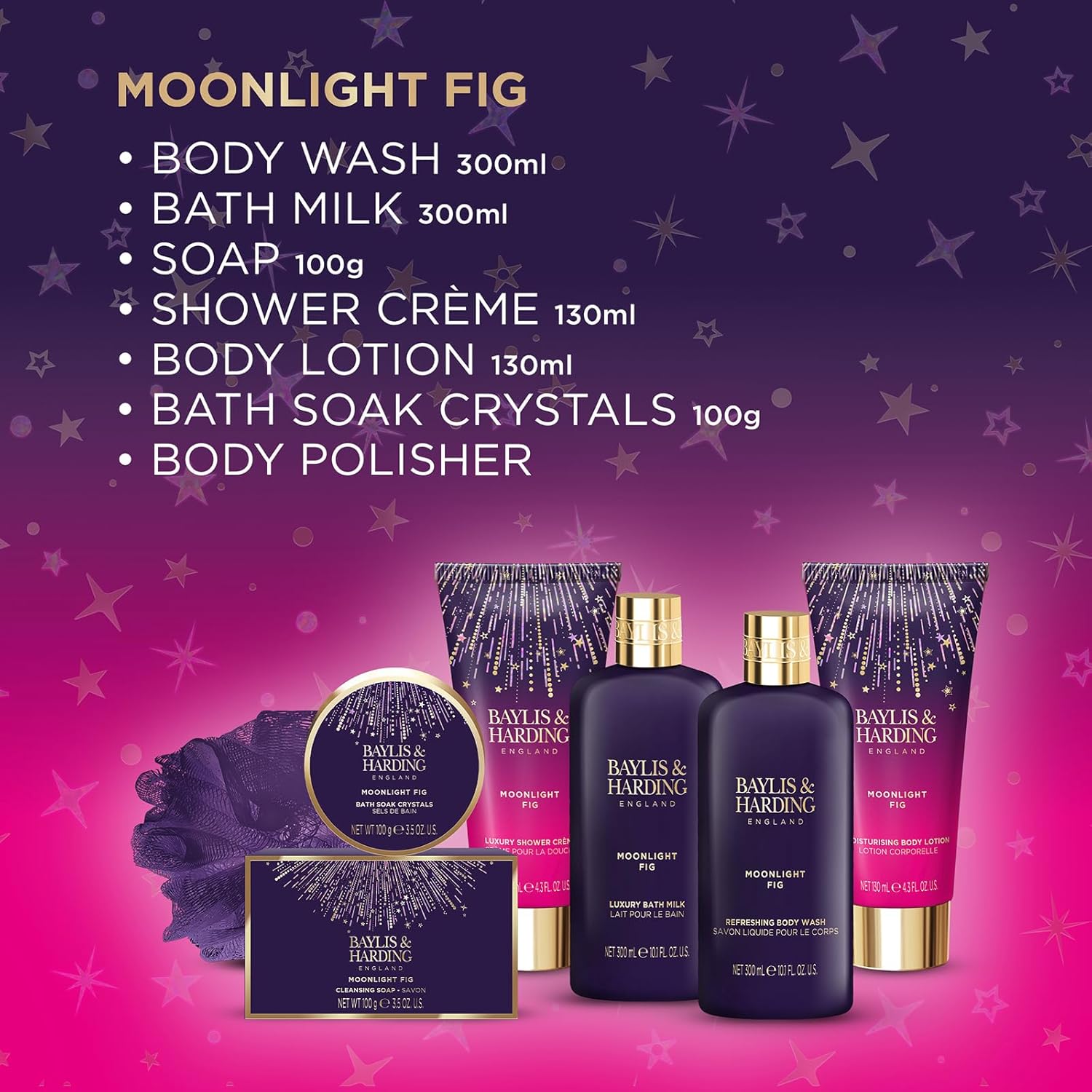 Baylis & Harding Moonlight Fig Luxury Pamper Gift Set - Vegan Friendly (Pack of 1)-2