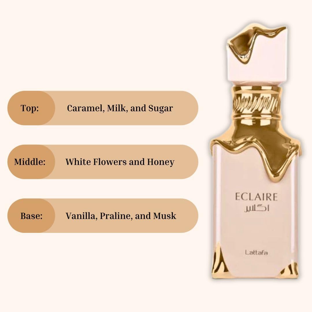 Lattafa Eclaire EDP Spray 100ML (3.4 OZ) Long Lasting & Enchanting Fragrance For Women.-3