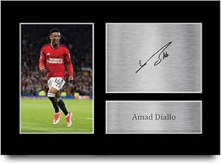 HWC Trading A4 Amad Diallo Gifts Printed Signed Autograph Picture for Football Fans and Supporters - A4