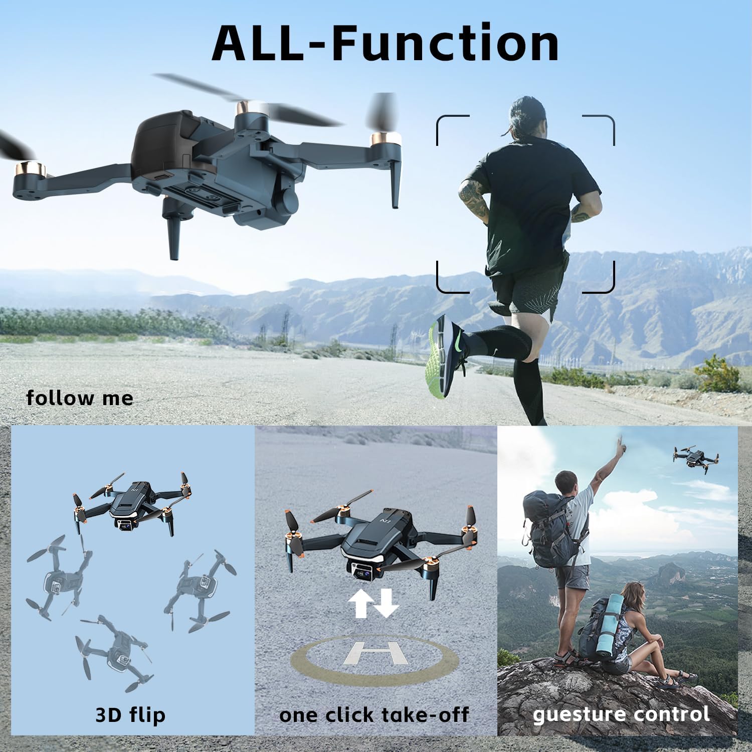 Enduring Brushless Motor Drone with 84 Mins Super Long Flight Time, Drone with 4K HD Camera for Beginners, CHUBORY A77 WiFi Quadcopter, Follow Me, Auto Hover, A77-UK-240508-4