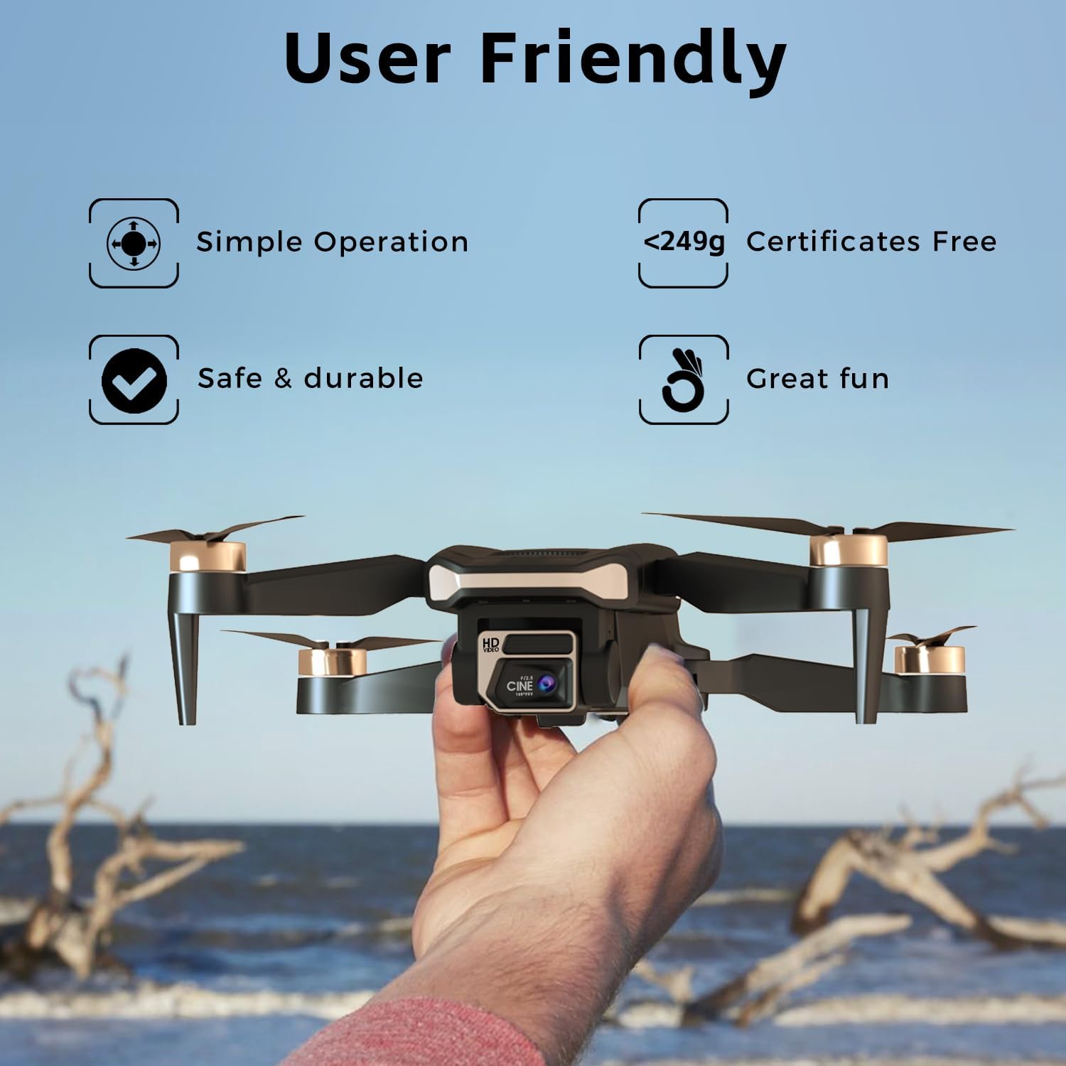 Enduring Brushless Motor Drone with 84 Mins Super Long Flight Time, Drone with 4K HD Camera for Beginners, CHUBORY A77 WiFi Quadcopter, Follow Me, Auto Hover, A77-UK-240508-5