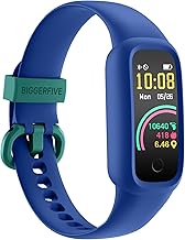 BIGGERFIVE Vigor 2 L Kids Fitness Tracker Watch for Boys Girls Ages 5-15, Activity Tracker, Heart Rate Sleep Monitor, IP68 Waterproof, Pedometer, Calorie Step Counter Watch, Blue