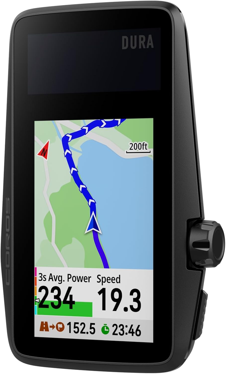 COROS DURA Solar GPS Cycling Units, 120-Hour GPS Battery Life, Solar Charging, 2.7" MIP Color Touchscreen, Fast Data Sync, Turn-by-Turn Navigation, Dual-Freq GPS, Strava, Ride with GPS, Komoot Routes-0