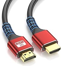 looyotul 8k Hdmi Cable 1m Ultra High Speed HDMI 2.1 Cable 4K@120Hz 8K@60Hz 48gbps Gold Plated Connector 3D eARC Ethernet HDMI Cord for HDTV Monitor Laptop Roku TV Xbox PS4/PS5(Red)