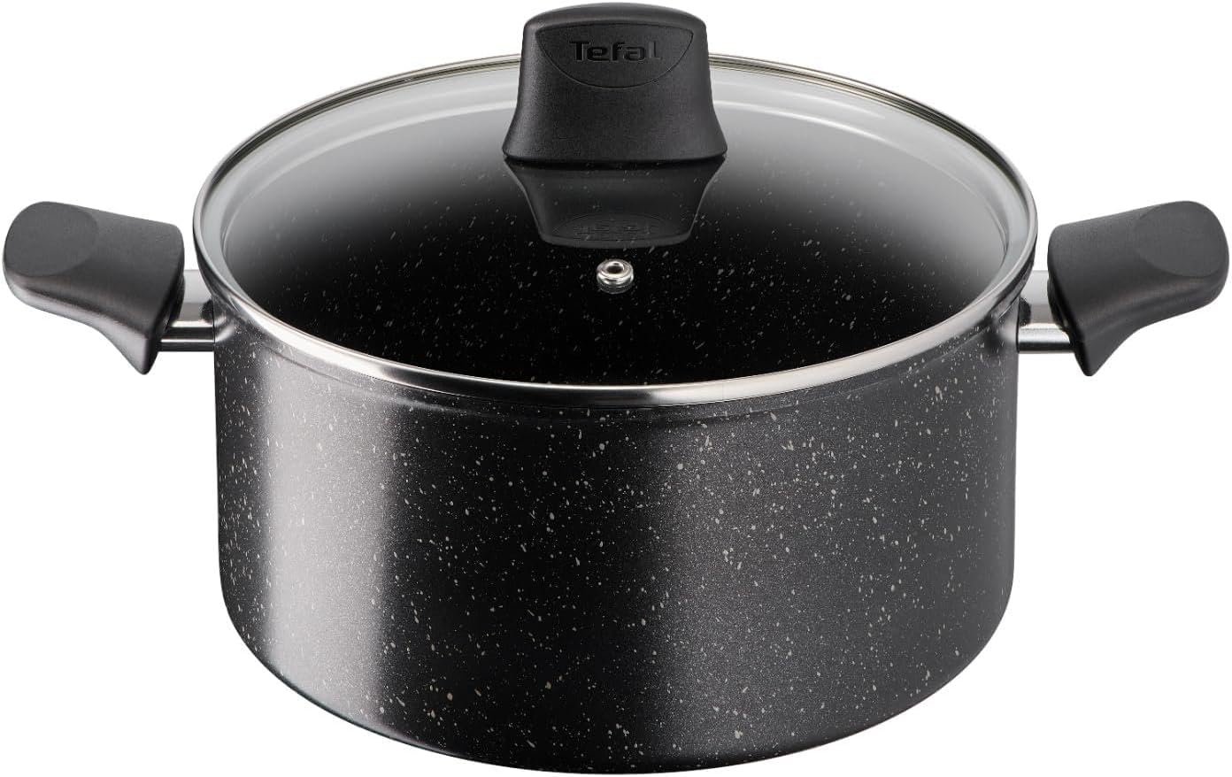 Tefal Stone Strength Aluminium Non Stick 24CM Stewpot, Reinforced with Titanium Particles, Induction Compatible-0