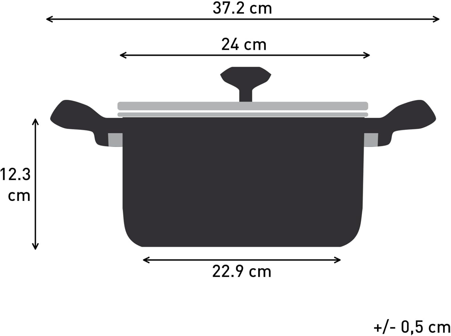 Tefal Stone Strength Aluminium Non Stick 24CM Stewpot, Reinforced with Titanium Particles, Induction Compatible-1