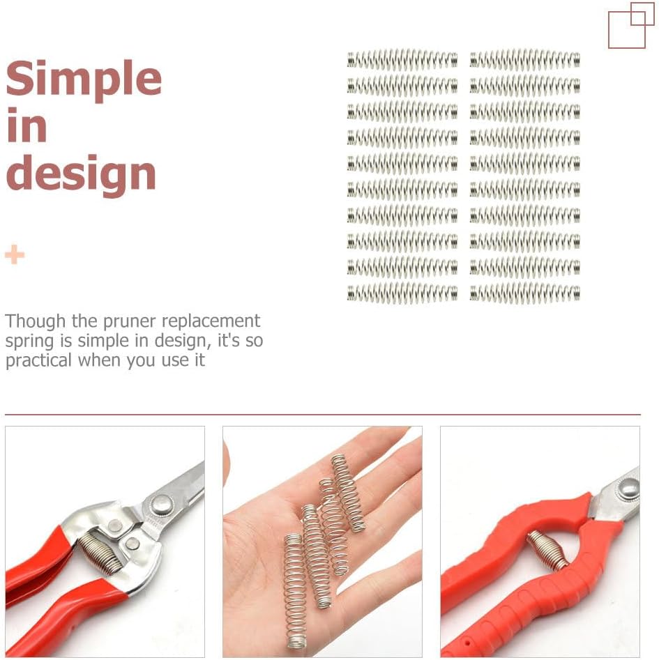 Toddmomy 20pcs Garden Shears Spring Pruners Shear Spring Tree Pruner Spring Pruner Replacement Spring Bypass Pruning Shears Accessories Shears Parts Garden Clippers Springs Trimming Parts-6