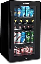 Subcold Ace90 LED Touch Control Beer Fridge With Glass Door | Premium Drinks & Wine Fridge | Black Alu Handle, Auto Defrost, Lockable | 91 Cans | Ideal for Home Bar Undercounter