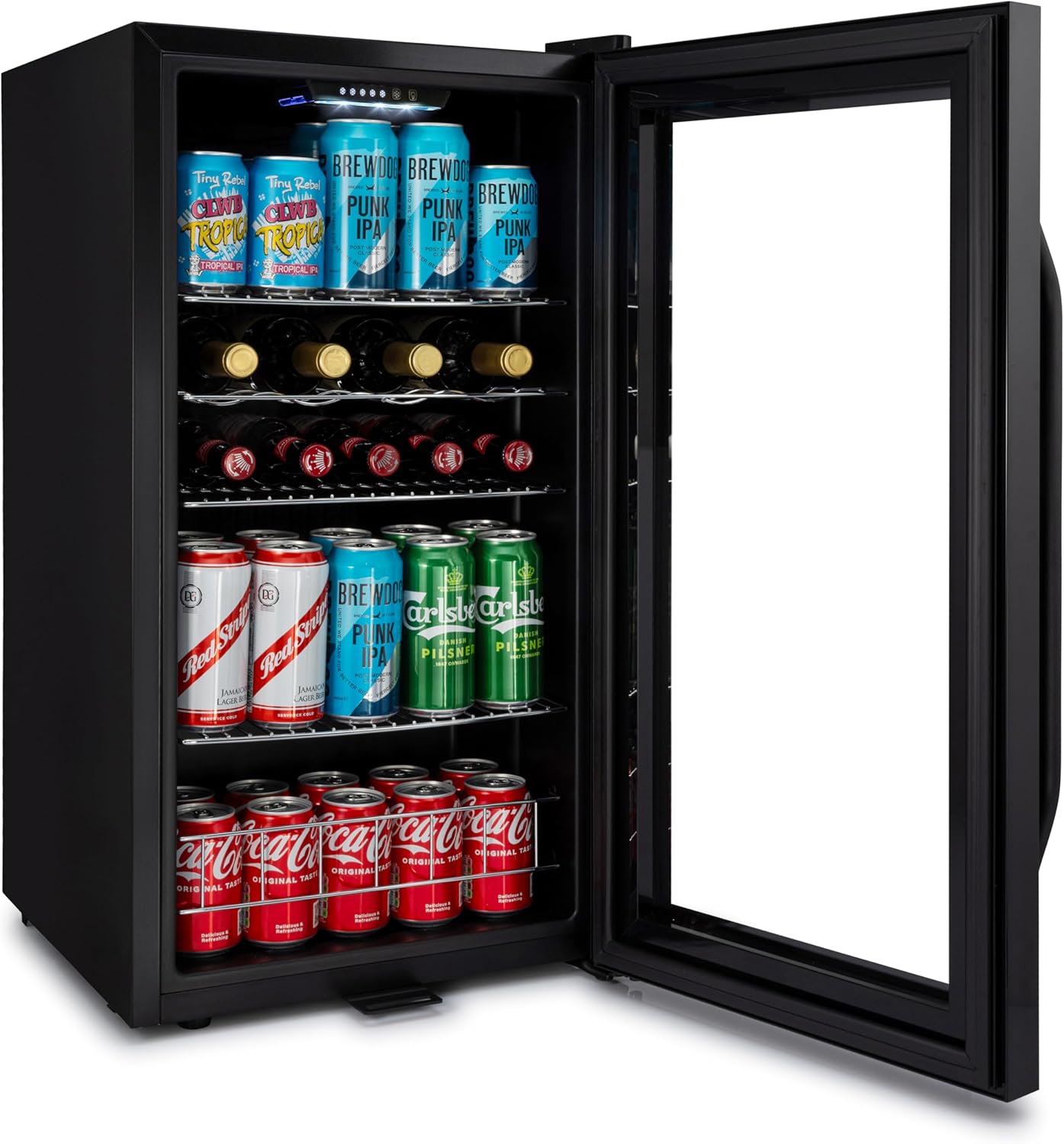 Subcold Ace90 LED Touch Control Beer Fridge With Glass Door | Premium Drinks & Wine Fridge | Black Alu Handle, Auto Defrost, Lockable | 91 Cans | Ideal for Home Bar Undercounter-3