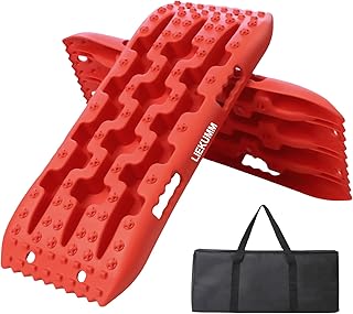 LIEKUMM Traction Boards, Recovery Boards with 7 Tonnes Capacity, 69 x 27.5x 6 cm Recovery Tracks for Cars, SUVs, Trucks, ATVs, UTVs, Heavy Duty Off-road Traction Tracks for Sand, Mud, Snow,2PCS