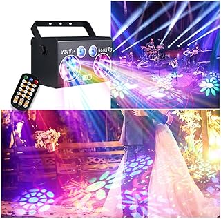 All in One Home Disco Lights LED Stage Lights DMX512, 16 Eyes Strobe DJ Lights, Sound Activated, Party Decoration for Birthday, Wedding, Events, Christmas, Halloween, Bar, Pub, Karaoke