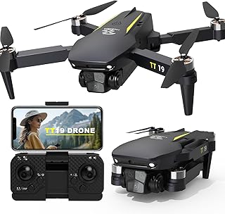 19 Brushless Motor Drone with Camera for Adults obstacle avoidance function 2.4g Adjustable Lens Wind protection level4 One Touch Takeoff/Landing Altitude 40KM/H Hold Mini Foldable Drone RC Quadcopter