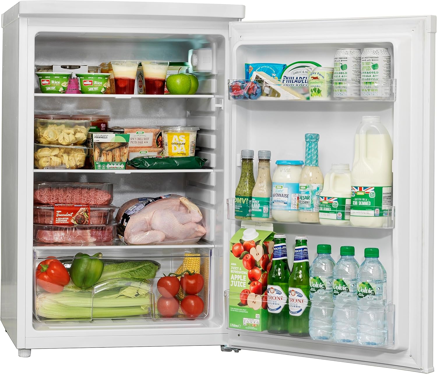 English Electric 55cm Under Counter Larder Fridge, White EEL130H 127 Litres E Rated (EEL130H)-0