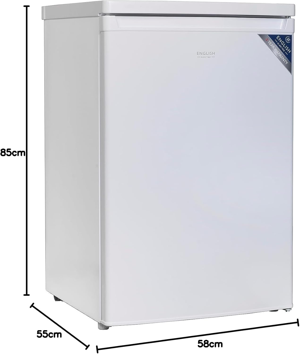 English Electric 55cm Under Counter Larder Fridge, White EEL130H 127 Litres E Rated (EEL130H)-6