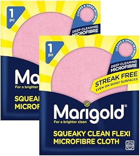 WOODZYCO Microfibre Cloth Bundle with 2x Marigold Squeaky Clean | Super Absorbent Cleaning Cloth - Includes Thank you card