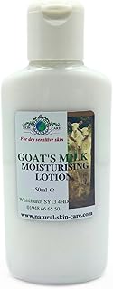 Goats Milk Moisturising Lotion 50ml Travel Bag Size by Elegance Natural Skin Care. Formulated for dry sensitive skin eczema psoriasis rosacea dermatitis mosituriser mositurizer