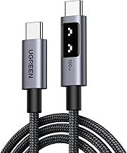 UGREEN Uno 100W USB C to USB C Charger Cable Fast Charging 5A Type C to C Cable Compatible with MacBook Pro M3/Air, iPad Pro 2024/Air 5, iPhone 16/15 Pro Max, Galaxy S24/S23 Ultra, Pixel 9 (2M)