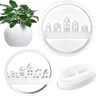 Silicone Mould House, Handmade Round House Candle Molds Mold, Candle Moulds for DIY Casting, Architectural Design Casting Plaster Ornament Mold, House Construction Mould for Halloween Decorations