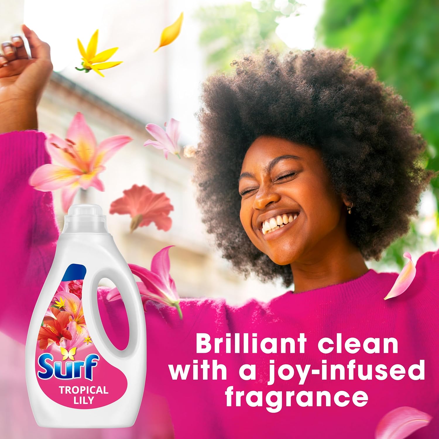 Surf Tropical Lily Laundry Washing with a joy-infused fragrance & natural essential oils lasting up to 12 hours in wear Liquid Detergent for brilliantly clean results 35 washes-2