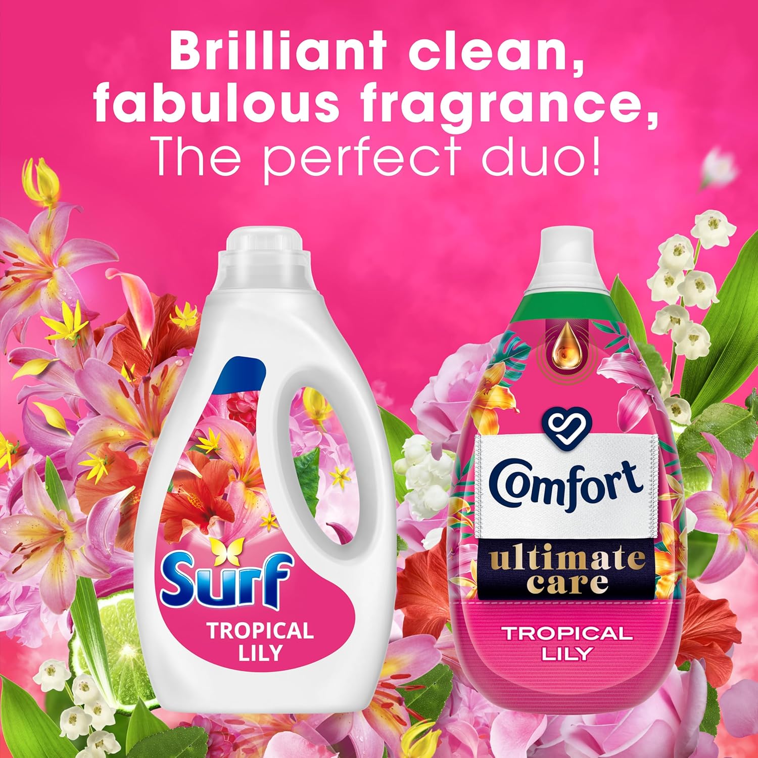 Surf Tropical Lily Laundry Washing with a joy-infused fragrance & natural essential oils lasting up to 12 hours in wear Liquid Detergent for brilliantly clean results 35 washes-3