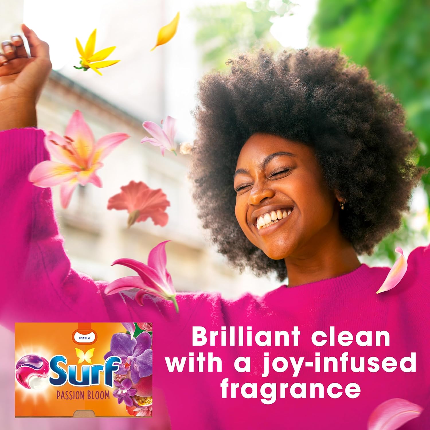 Surf 3 in 1 Passion Bloom Laundry Washing Detergent Capsules 78 washes (3x 26 capsules) joy-infused fragrance with natural essential oil lasting up to 12 hours in wear for brilliantly clean results-3