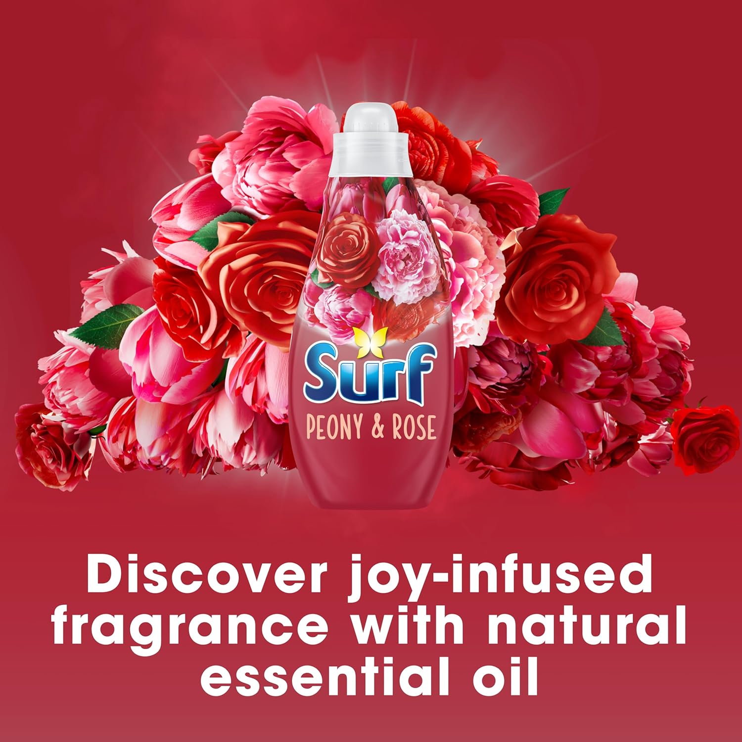 Surf Peony & Rose Laundry Washing with a joy-infused fragrance & natural essential oil lasting up to 12 hours in wear Liquid Detergent for brilliantly clean results 24 washes-1