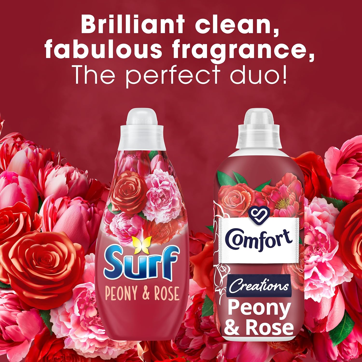 Surf Peony & Rose Laundry Washing with a joy-infused fragrance & natural essential oil lasting up to 12 hours in wear Liquid Detergent for brilliantly clean results 24 washes-3