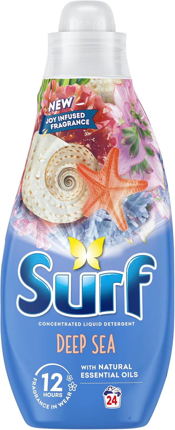 Surf Deep Sea Laundry Washing with a joy-infused fragrance & natural essential oils lasting up to 12 hours in wear Liquid Detergent for brilliantly clean results 24 washes-0