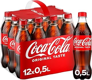 Coca Cola Original Taste | Sparkling Soft Drink | Great Coke Taste Regular Cola Bottles Soft Beverages (500 ML - Pack Of 12)