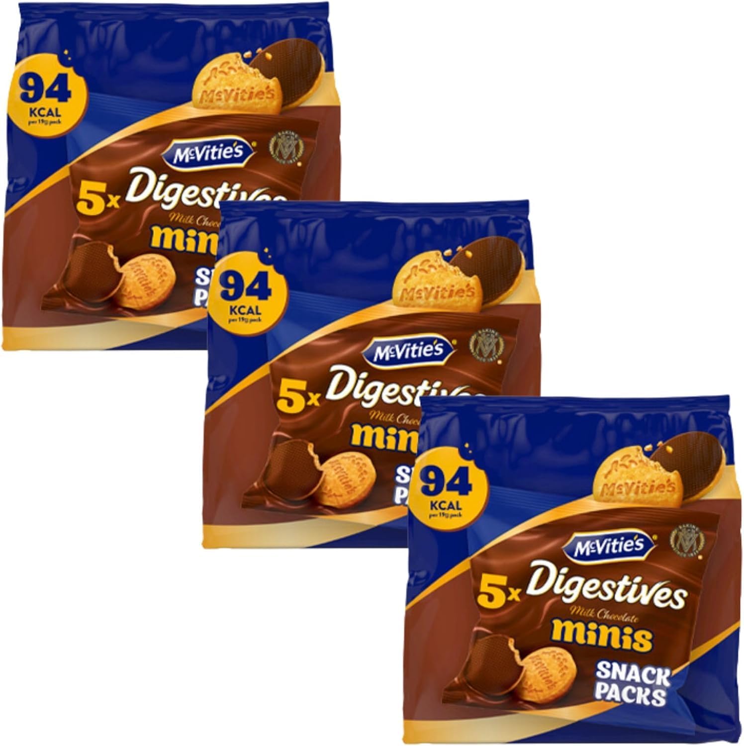 Biscuit Snack Pack Bundle With McVities Mini Chocolate Digestives 5 x 19g (3 Pack)-0