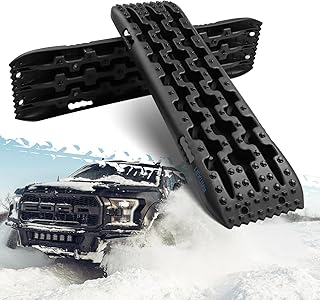 LIEKUMM Traction Boards, 10 Tonnes Heavy Duty Traction Tracks for Sand, Mud, Snow, Anti Skid Off-road Traction Boards for SUVs, Trucks, ATVs, UTVs, Recovery Tracks，2PCS