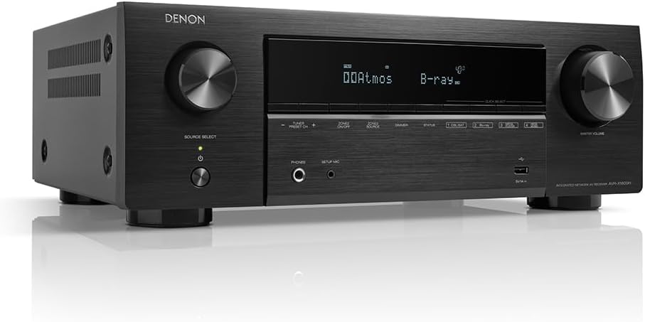 Denon AVR-X1800H 8K AV Receiver, 7.2ch Home Cinema Amplifier, Dolby Atmos, DTS:X, Dolby Surround Sound, and DTS Neural:X, Audyssey Room Correction, Bluetooth, AirPlay 2 and HEOS Built-in-1