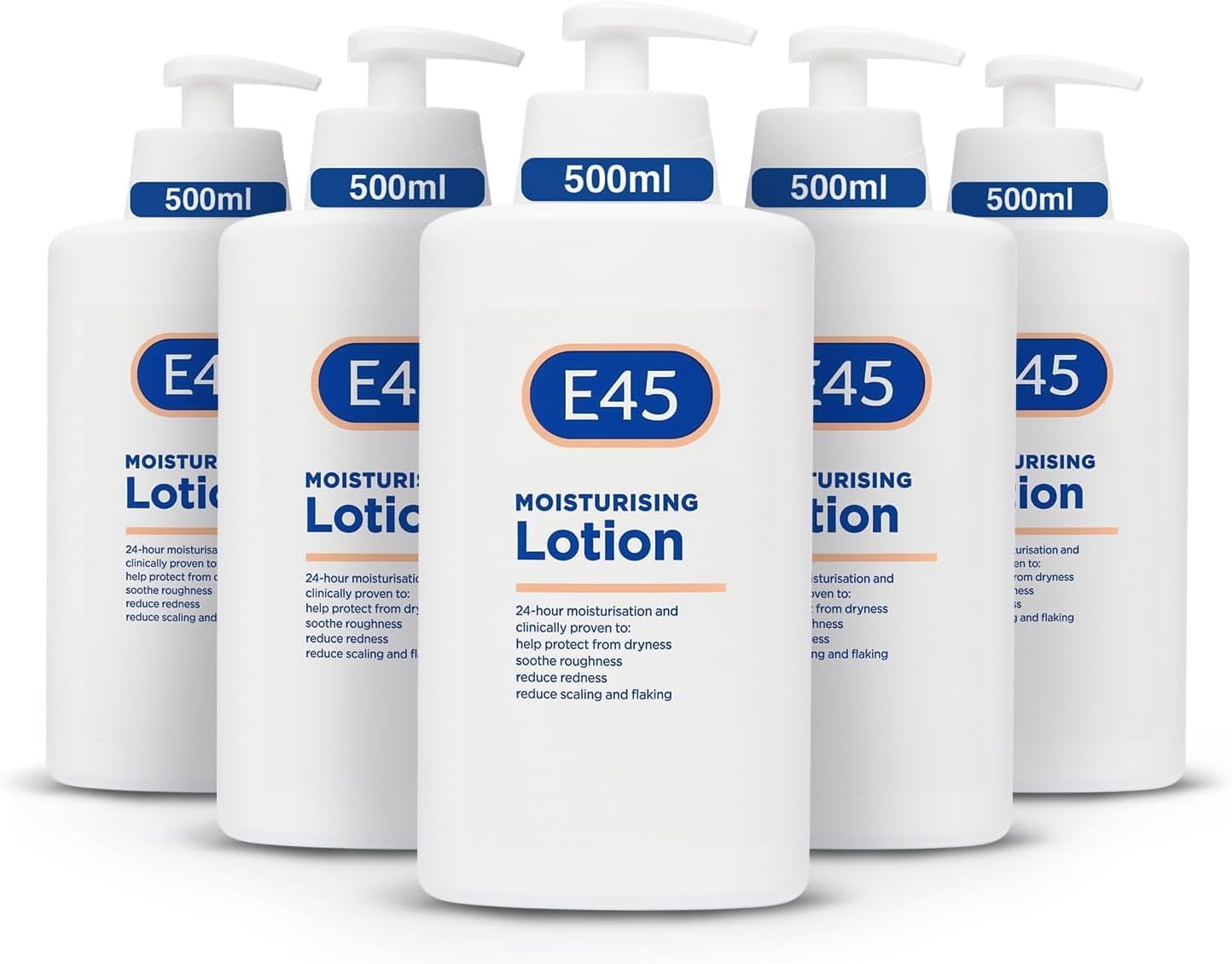 E.45 Moisturising Lotion 500ml with Pump x 5-0